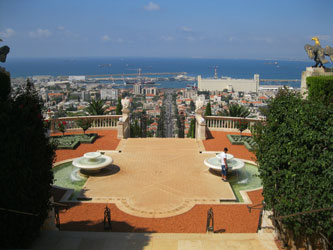view of Haifa from Shrine of the Bab