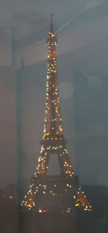 Eiffel Tower with lights