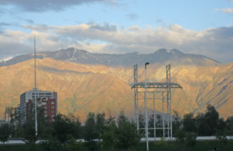 The Andes behing Santiago