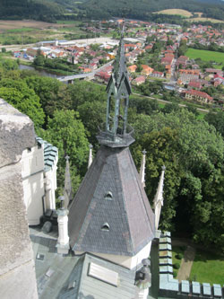 Hluboka Castle belfry from tower