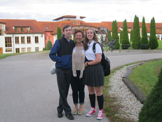 Gregory, Emi and Mina at Townshend School