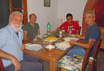 dinner with Gian-franco, Simon and Luigi
