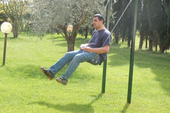 Simon on the swing