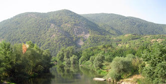 river below the village