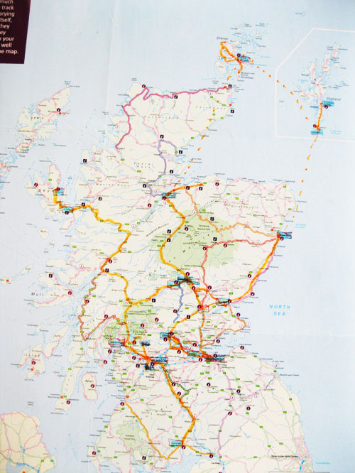 Map with itinerary